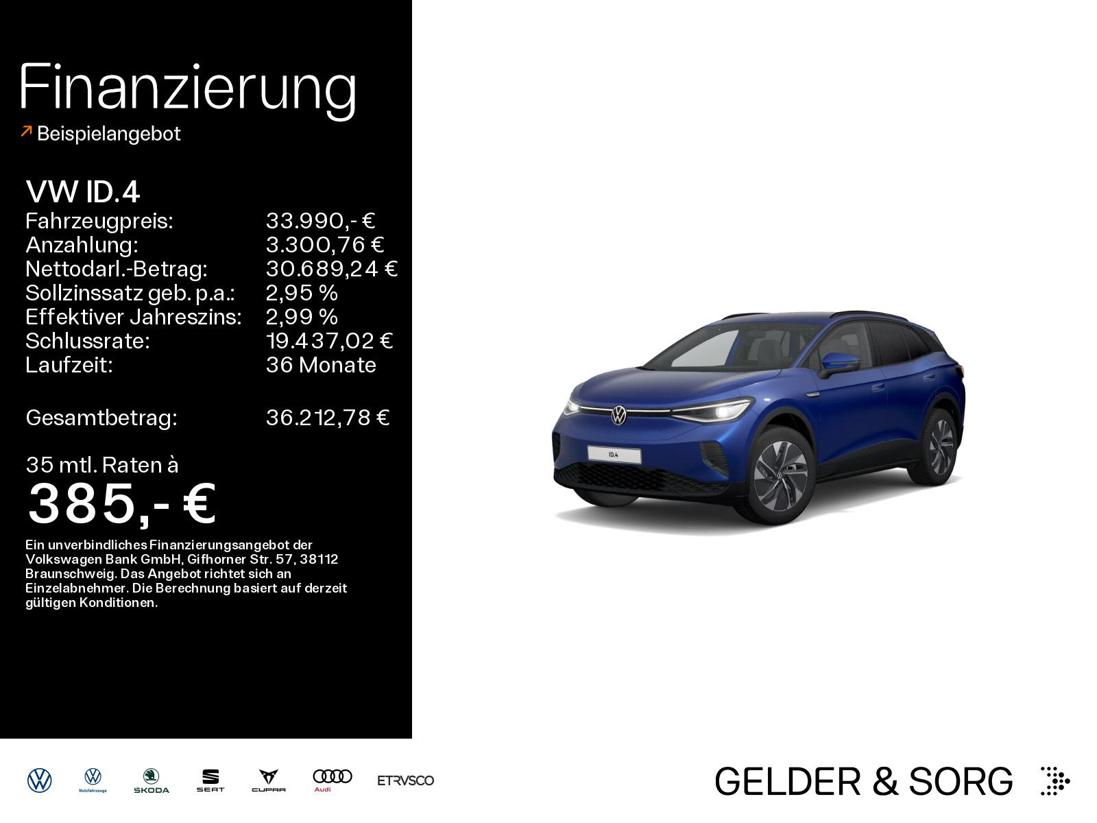 VW ID.4 Pro Performance 658km/WLTP*Matrix*AHK*360 