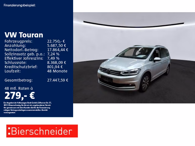 Volkswagen Touran 20 TDI DSG Comfortline 7SITZE LED NAVI 2023