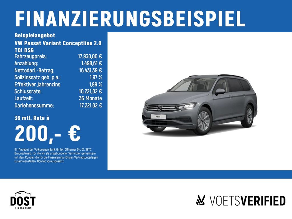 Passat Variant Conceptline 2.0 TDI  DSG RearView
