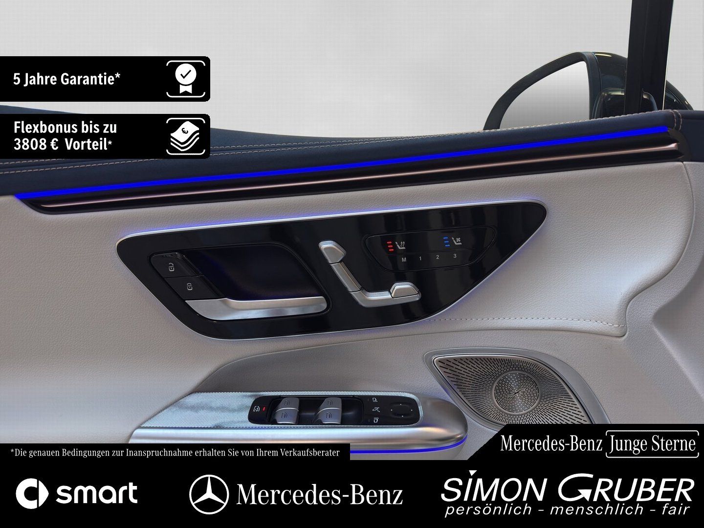 Fahrzeugabbildung Mercedes-Benz EQE 43 4M AMG Night Hyper Pano Carbon Nappa TV