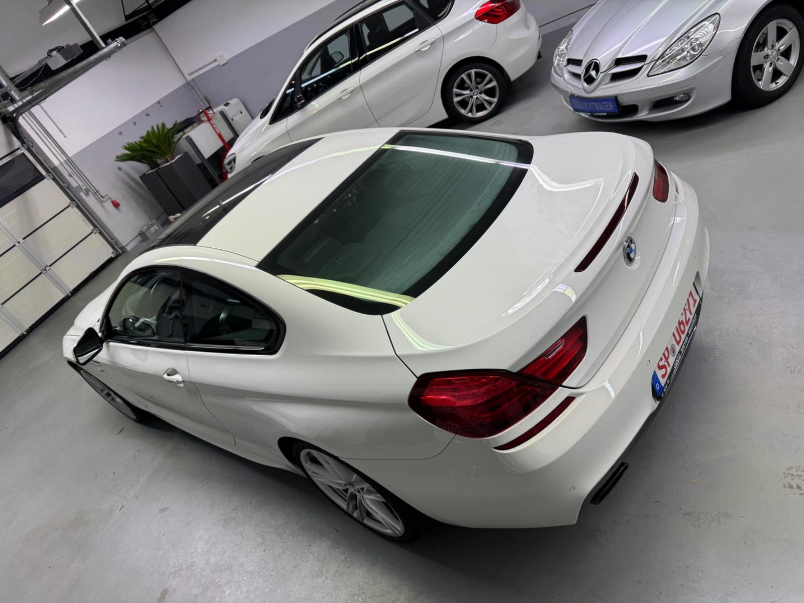 BMW 650 i xDrive Coupé V8 408 ch – Pack M – Toit panoramique – Sièges confort ventilés et chauffants – HUD – Caméras 360°