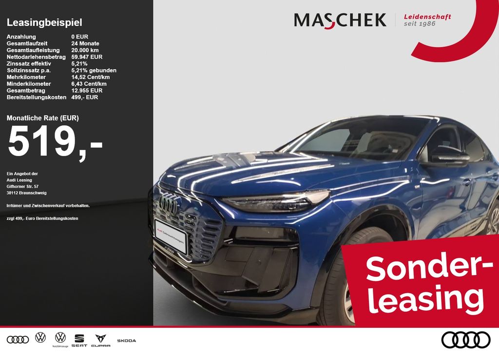 Audi Q6 e-tron Sportback S line 285 kW 0.25% HUD AHK