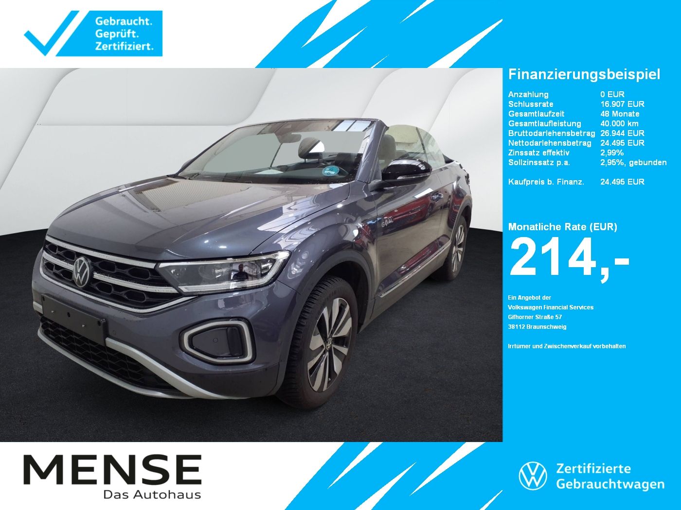 Volkswagen T-Roc Cabriolet 1.0 TSI Style Goal CarPlay|ACC