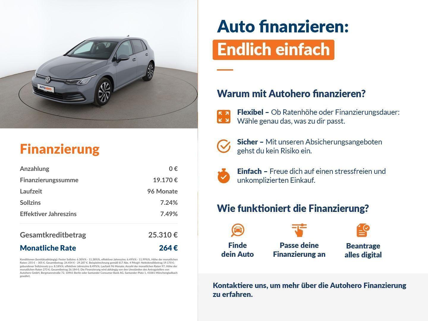 Volkswagen Golf VIII 2.0 TDI Active Aut.*NAV*LED*ACC*CAM*SH, миниатюра 2