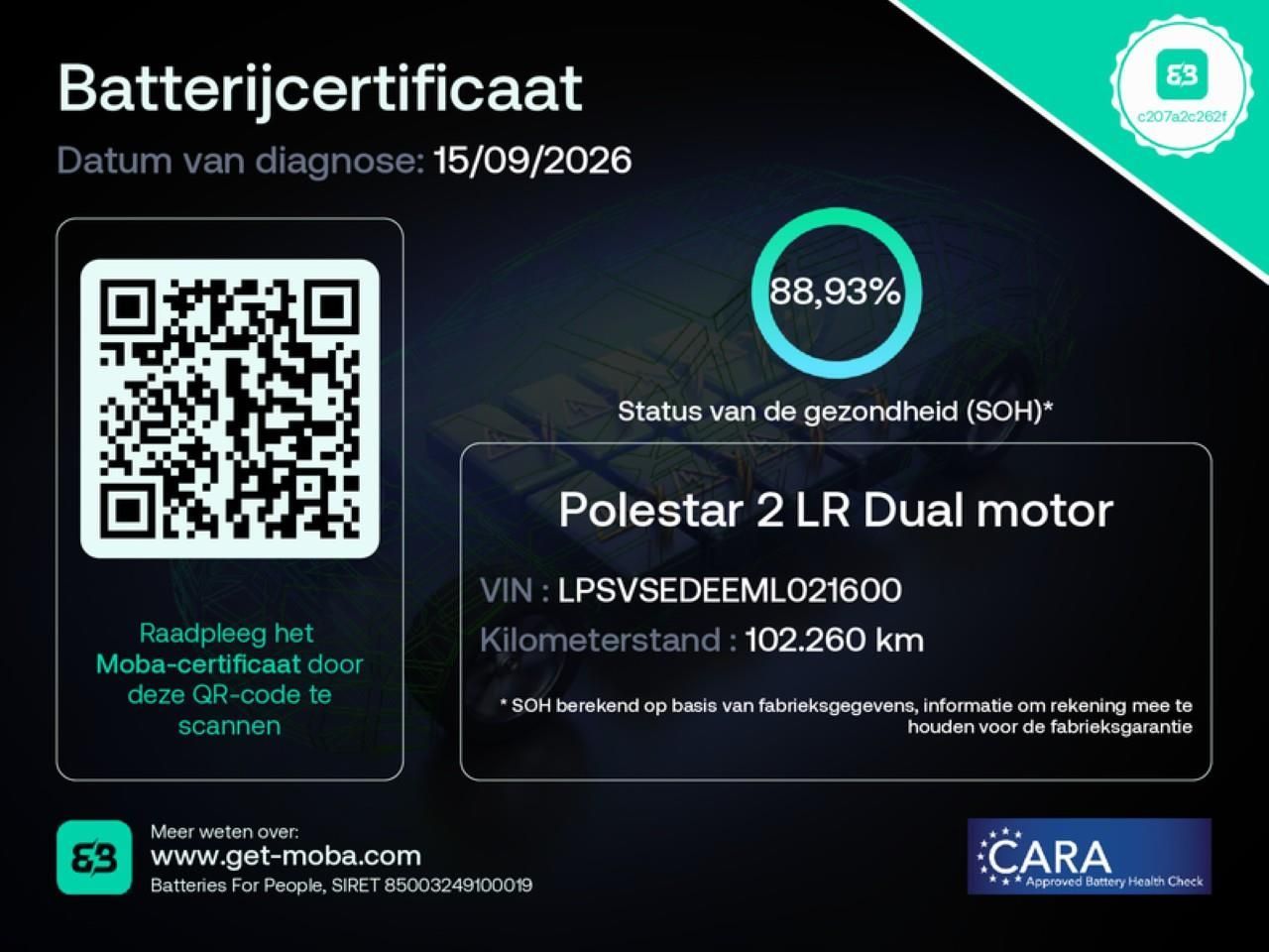 Polestar 2 Long Range Dual motor 408PK 78kWh 88.9% SoH [ imagem 2