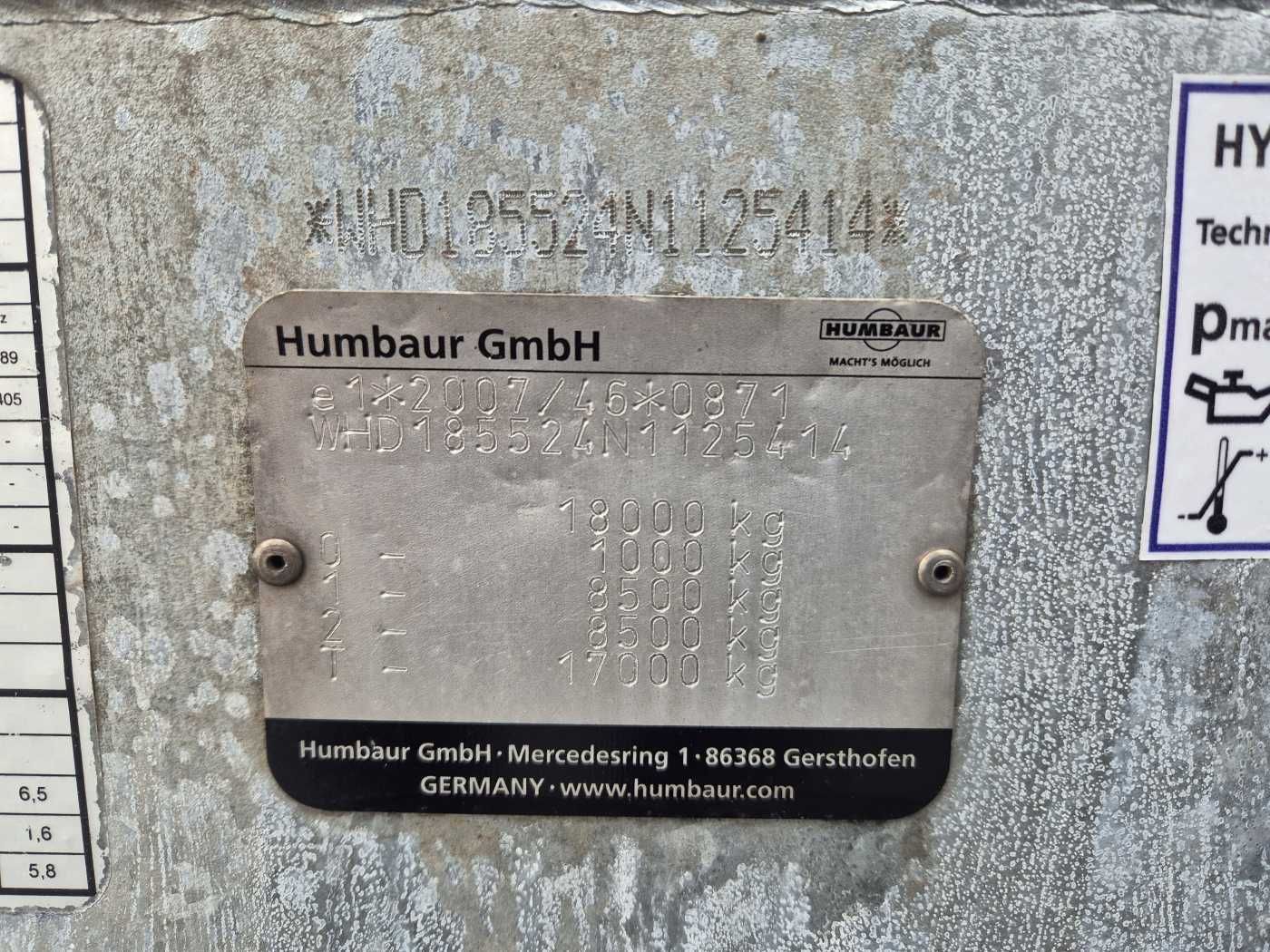 Fahrzeugabbildung Humbaur HTK 185524 Tandem Dreiseitenkipper verzinkt SAF