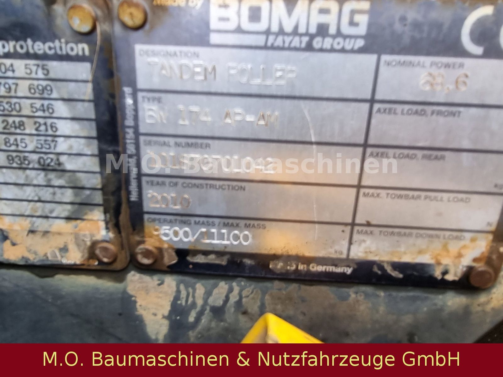 Fahrzeugabbildung BOMAG BW 174 AP-AM / Tandemwalze /