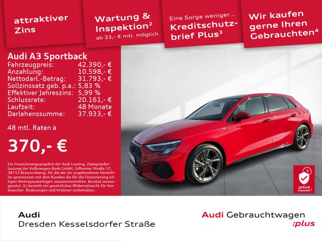 Audi A3 Sportback 40 TFSI Q. S-Line LED AHZV Navi Pan