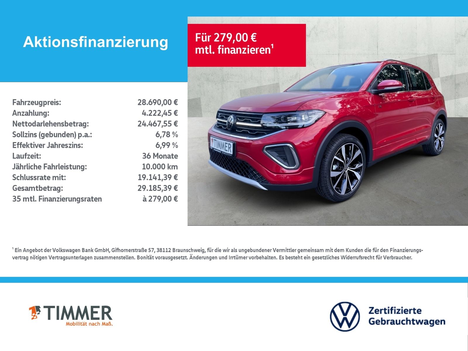 Volkswagen T-Cross 1.5 TSI DSG R Line AHK IQ.DRIVE BEATS N foto 2