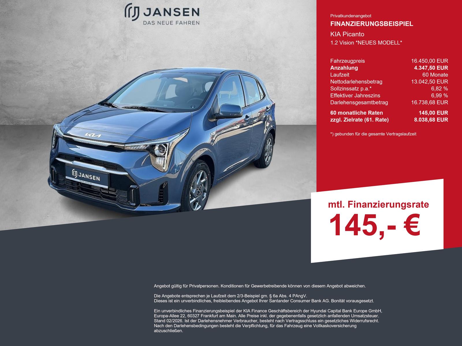 Kia Picanto 1.2 Vision *NEUES MODELL*