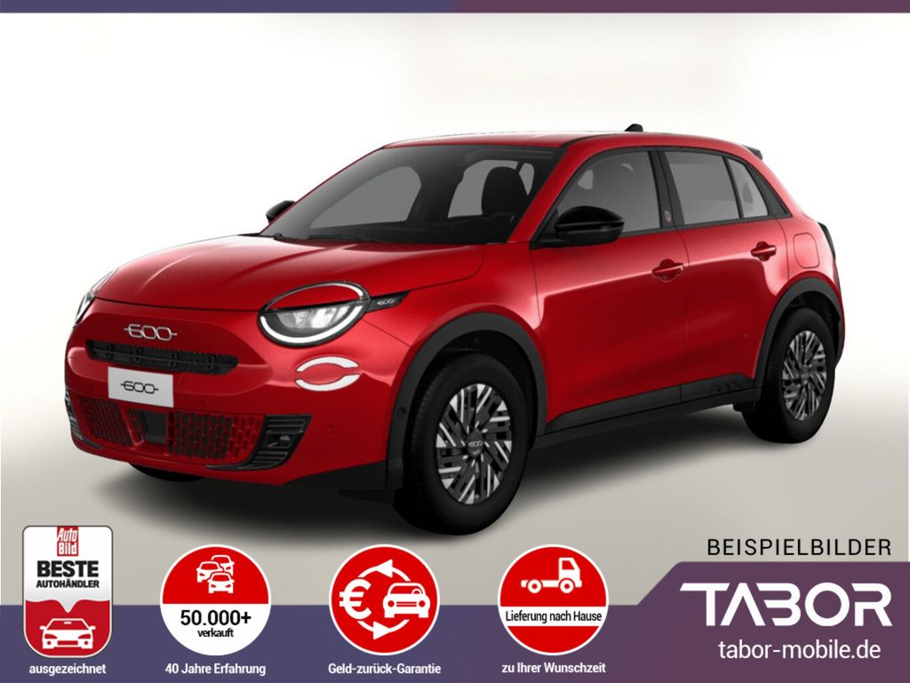 Fiat 600e 54kWh 156 RED LED PDC Tempomat DAB DigCo