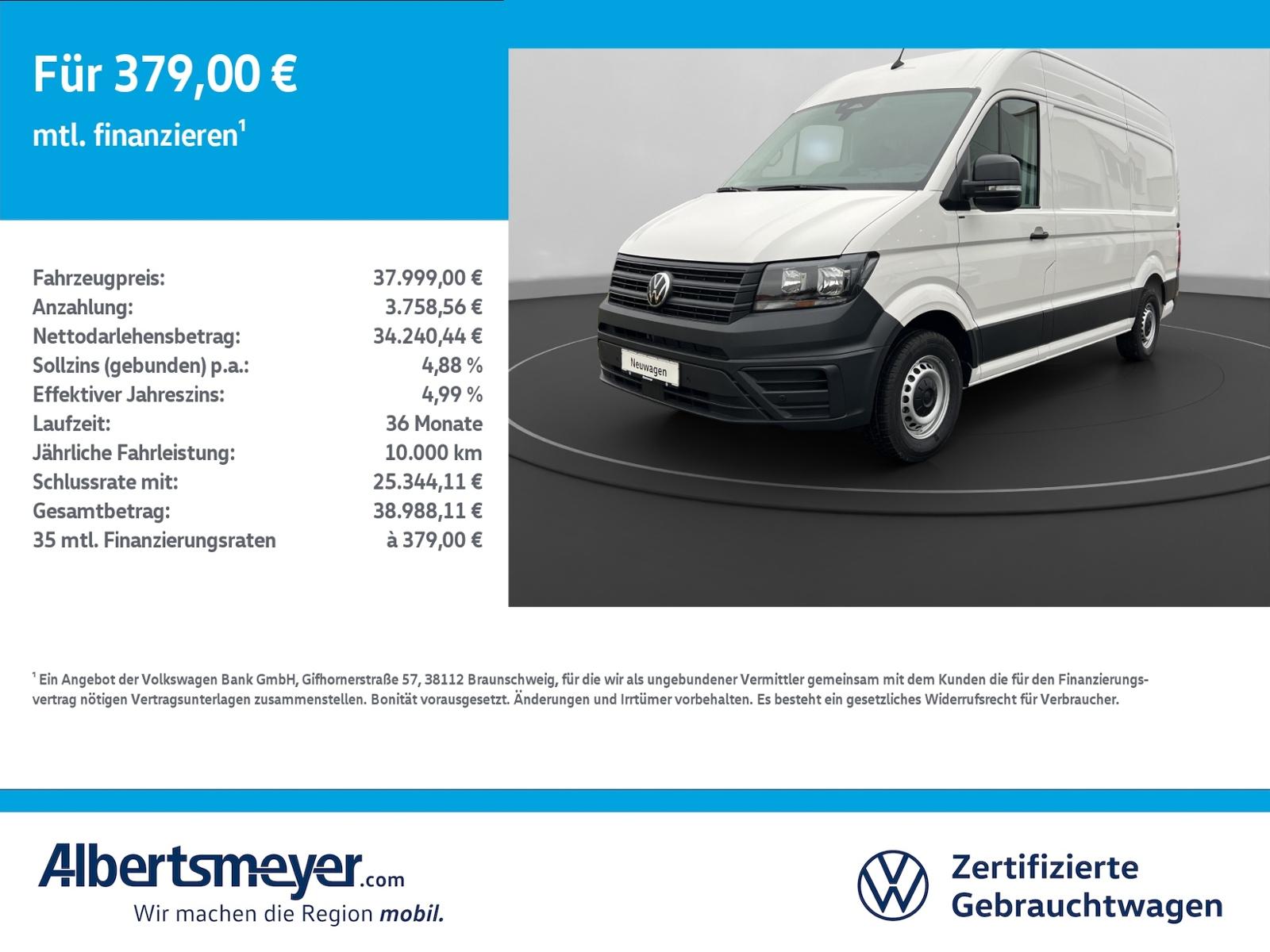 Volkswagen Crafter 35 TDI Kasten +HOCH+MR+KLIMA+PARKPILOT