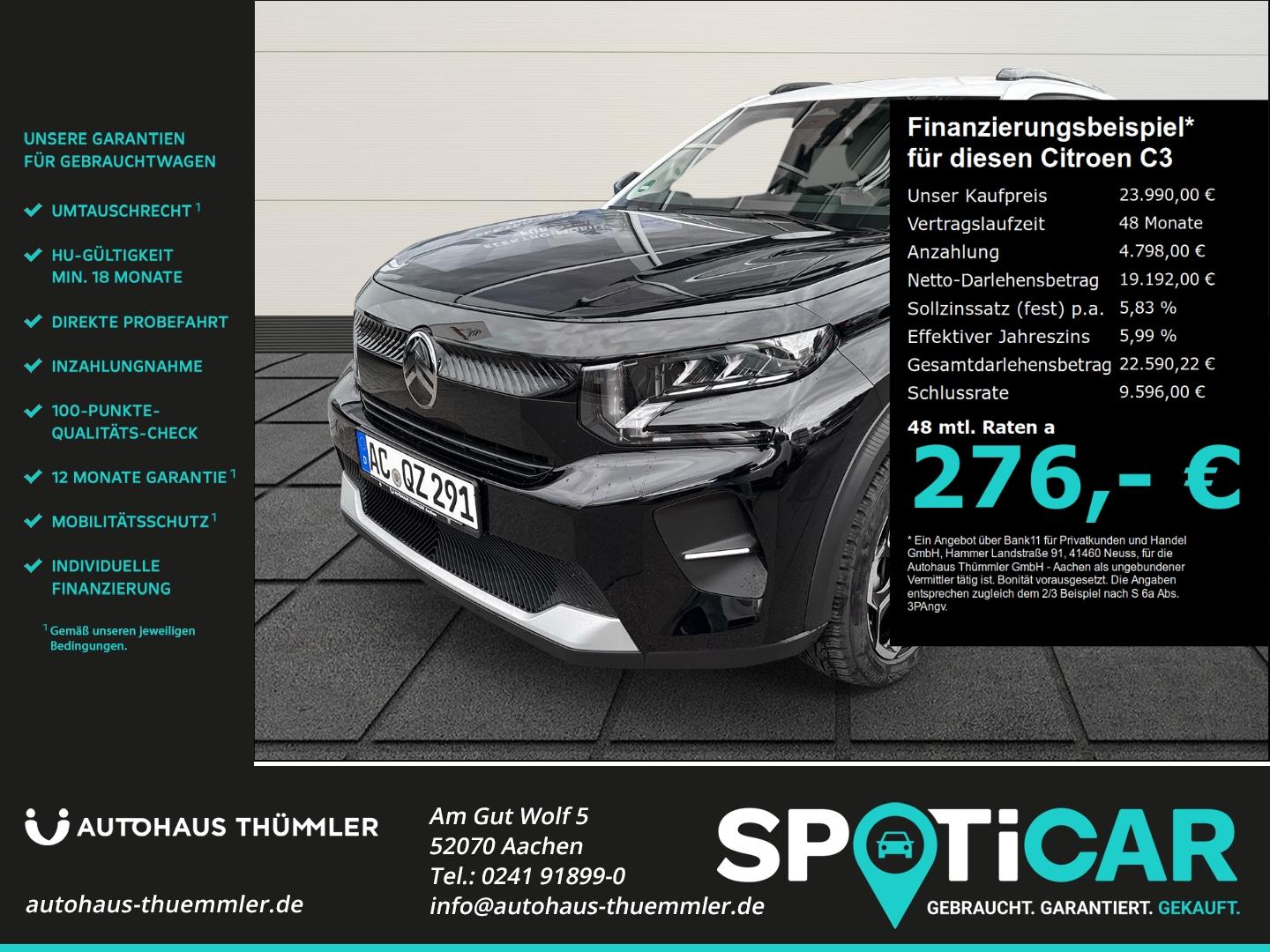 Citroën C3 Hybrid 110 MAX HUD Navi LED Apple CarPlay And