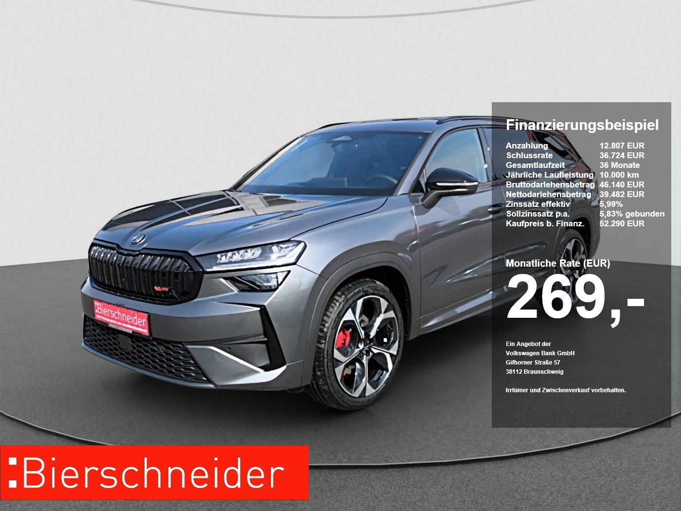 Skoda Kodiaq 2.0 TSI DSG 4x4 RS AHK PANO NAVI 7-SITZER