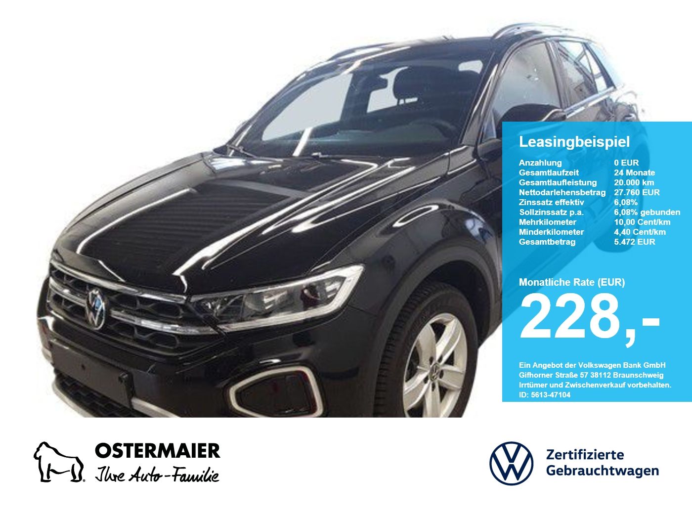 Volkswagen T-Roc STYLE BLACK 2.0TDI 150PS DSG NP.49T ACC.5J