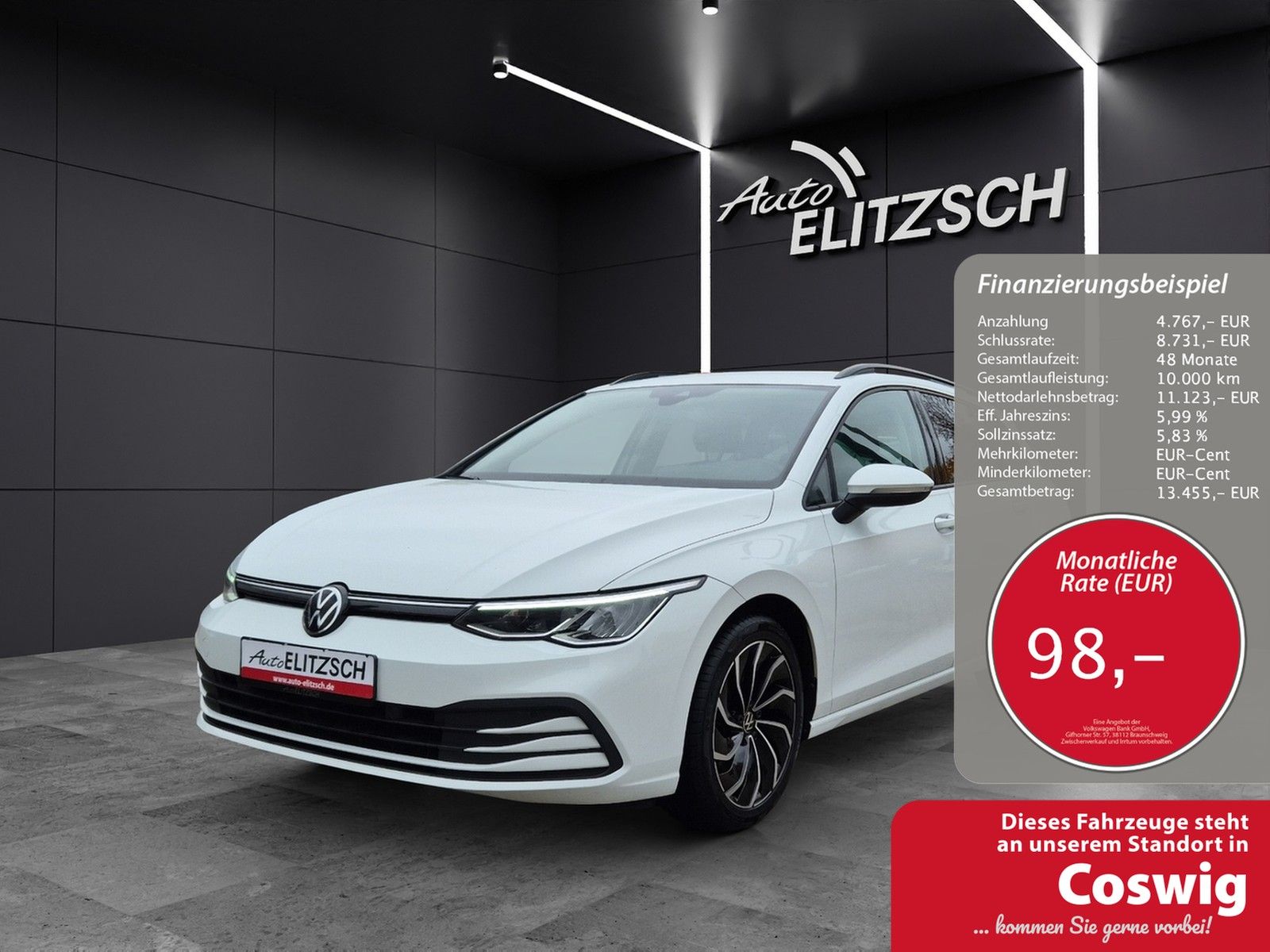 Fahrzeugabbildung Volkswagen Golf VIII Variant Life TSI LED SHZ APP NAVI CLIM