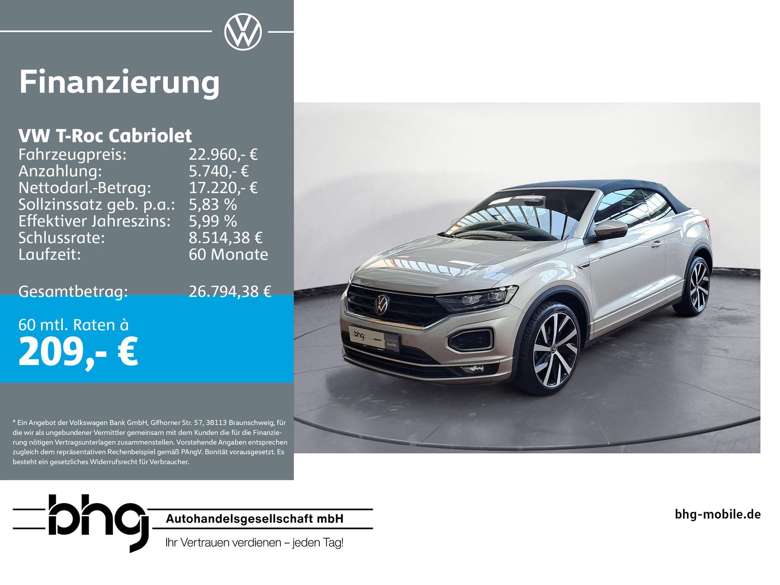 Volkswagen T-Roc Cabriolet 1.5 TSI DSG R-Line NAVI APP-CON foto 1