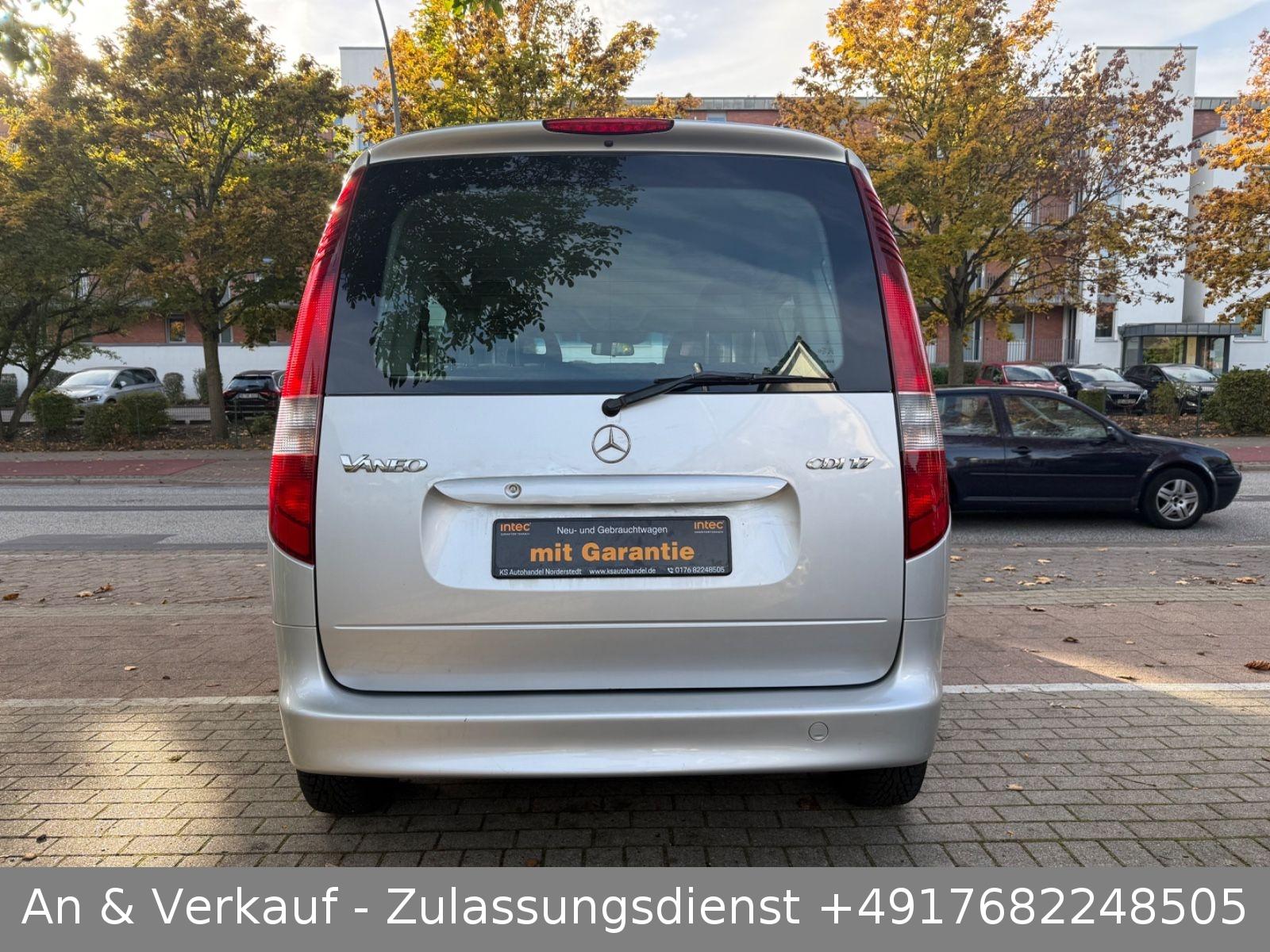 Mercedes-Benz Vaneo 2005 — двигун 1.689 cm³, 91 HP (67kW)