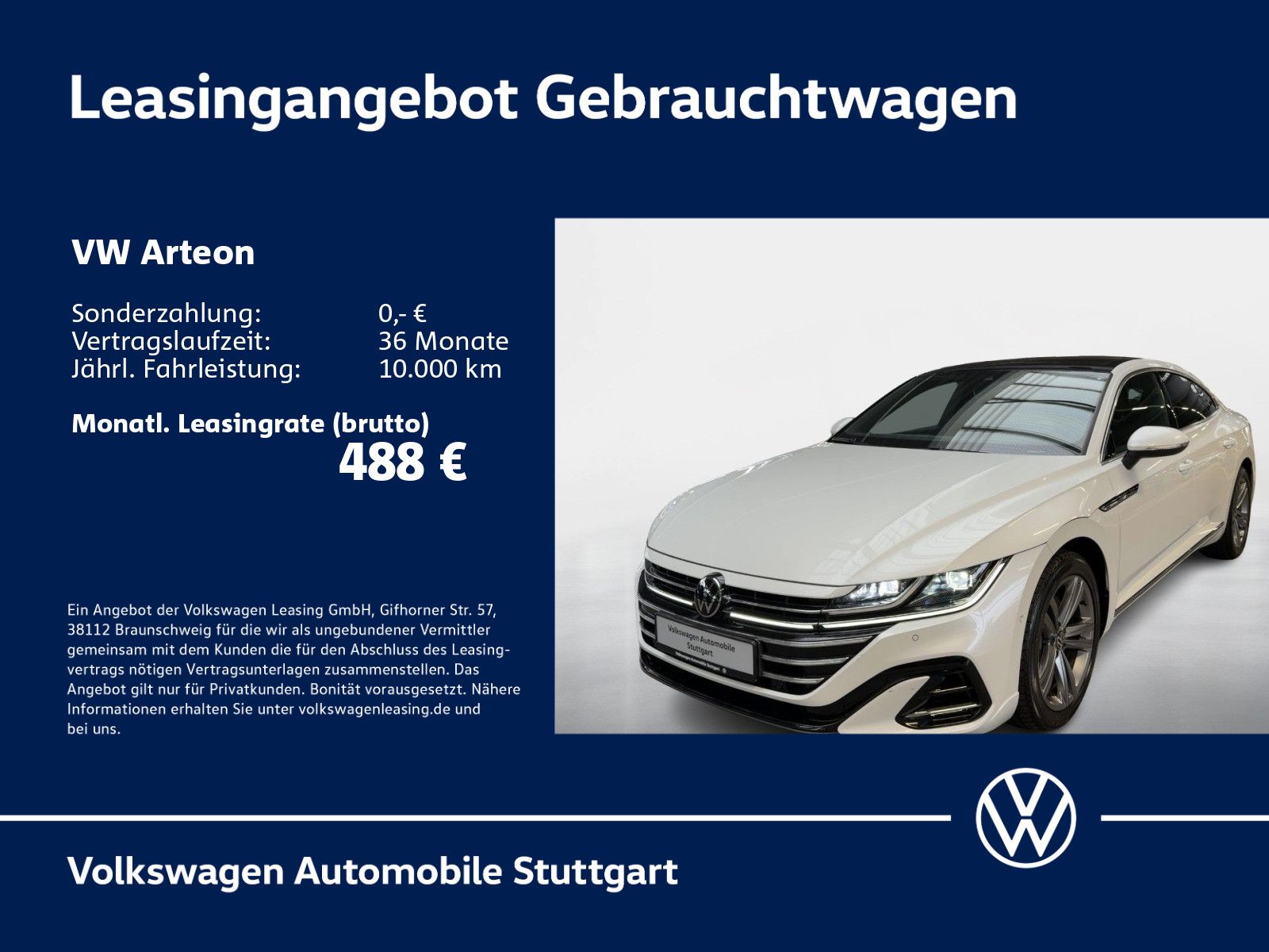 VW Arteon 2.0 TSI R-Line DSG Navi Kamera P-Dach