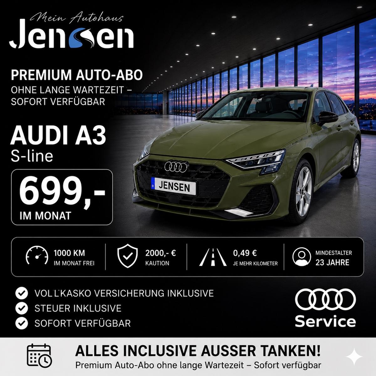 Audi A3 Sportback quattro S line+Sonos+Head-up+LED