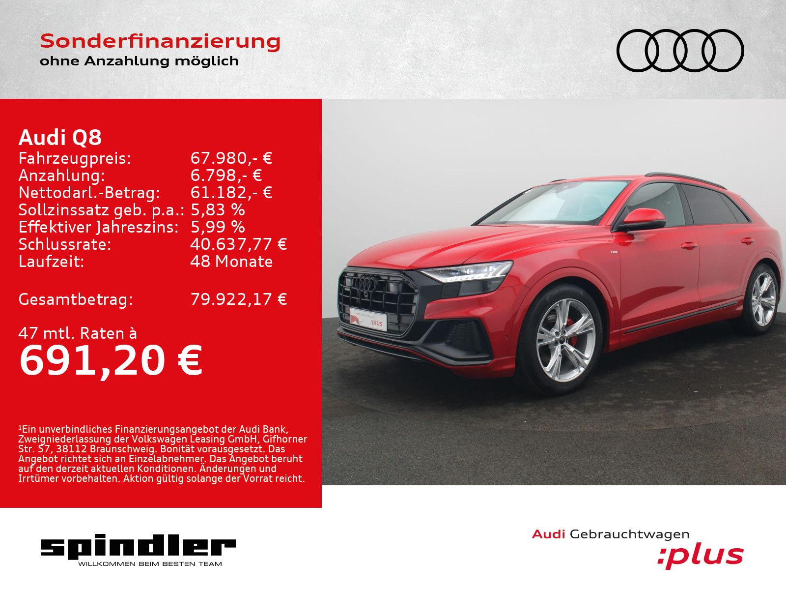 Audi Q8 S-Line 50TDI quattro / Standh, Pano, Air, AHK