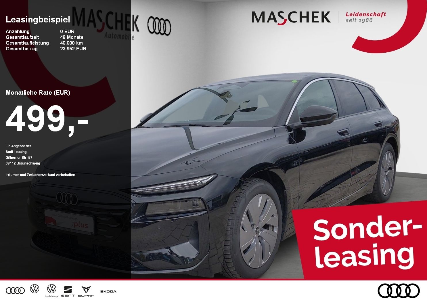 Audi A6 Avant e-tron 0.25 % Steuer Tech plus AHK Memo