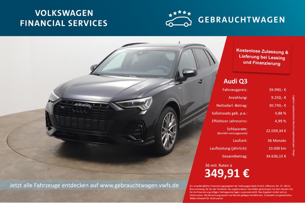 Audi Q3 S line quattro 2.0 40 TFSI AHK*Pano*PDC*RFK