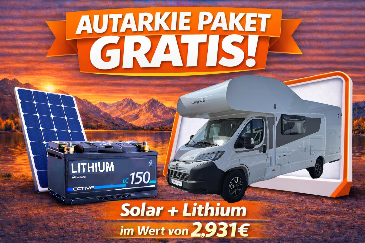 Sunlight A 7000 S, Safety,Navi,RFK,Markise,5Sitze,4Seas