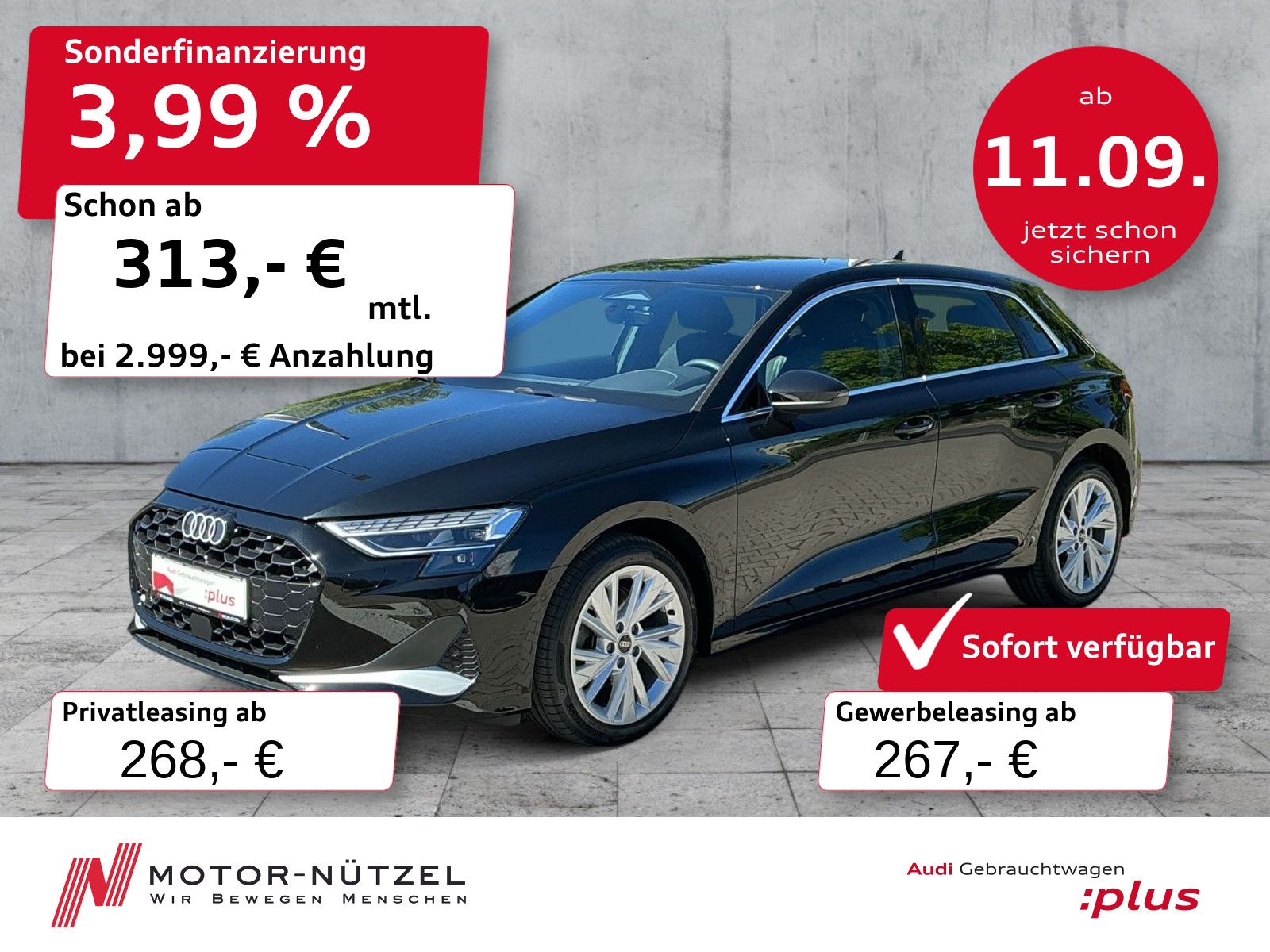 Audi A3 Sportback TDI 110kW S-TR ADVANCED LED+NAV+RFK