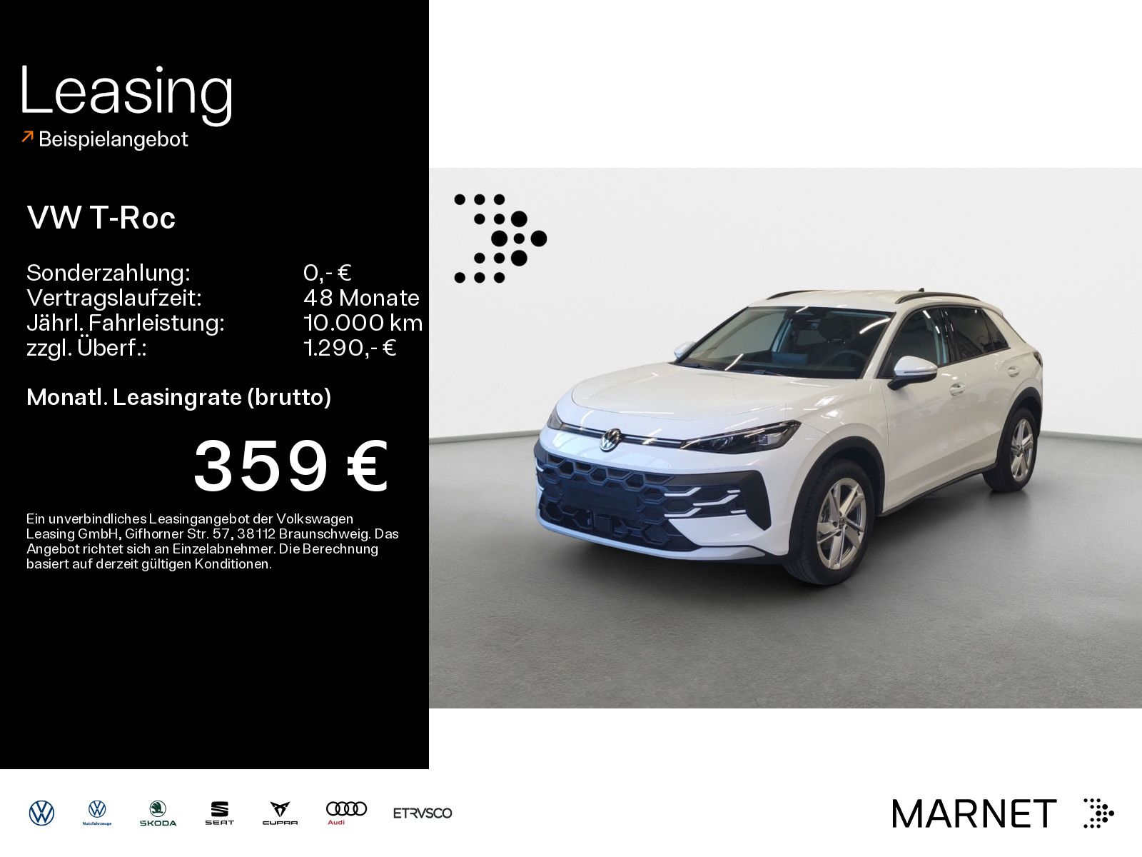 Volkswagen T-Roc Life 1.5 l eTSI OPF 110 kW (150 PS ) 7-Gan