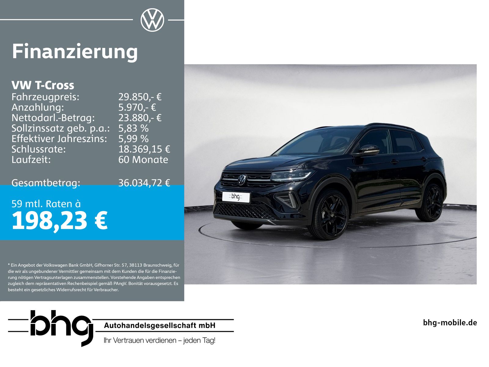 Volkswagen T-Cross 1.5 TSI DSG R-Line ACC Matrix-LED Kamera