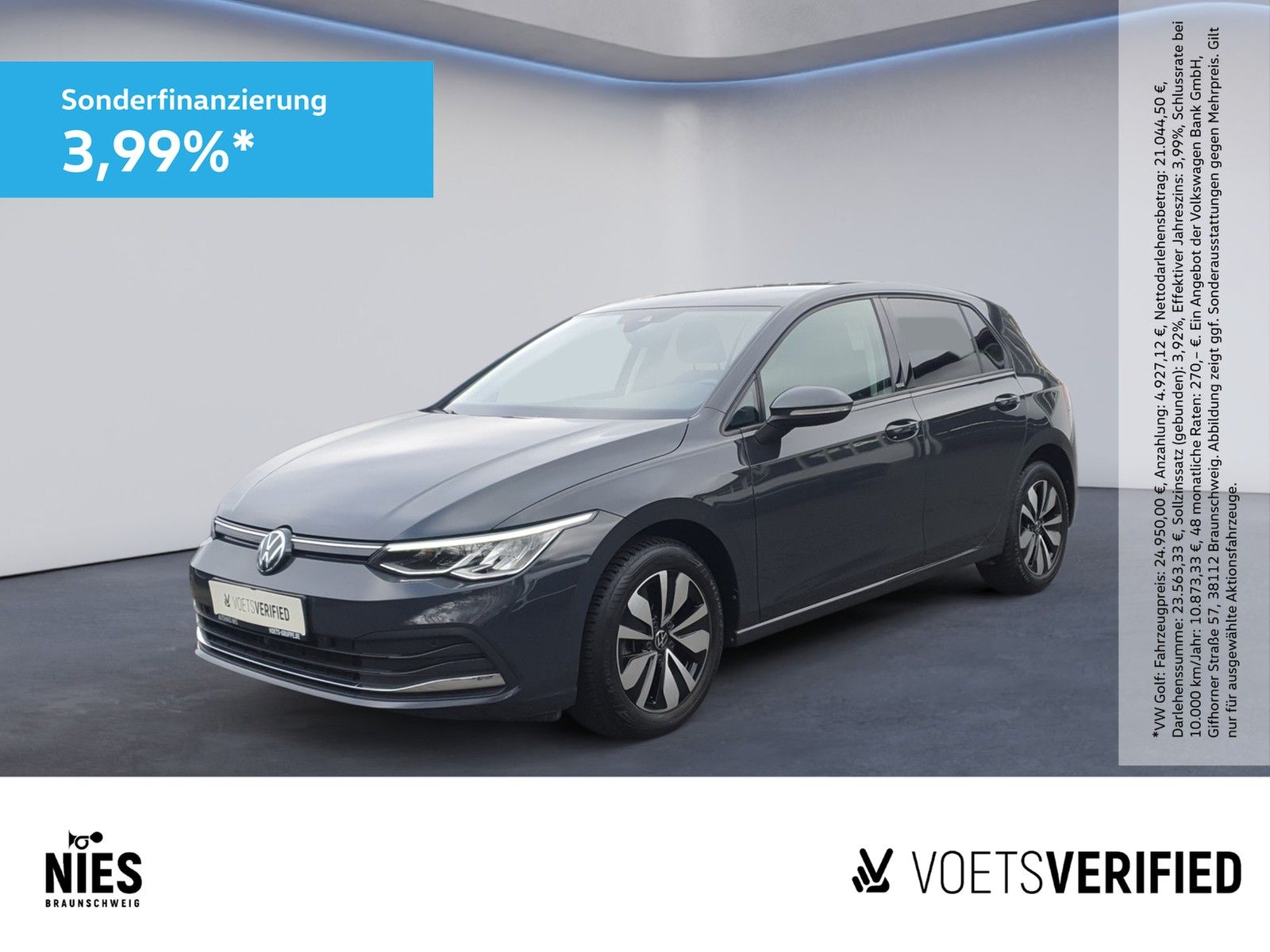 Volkswagen Golf VIII Life Move 2.0 TDI DSG LED+RearView+Nav