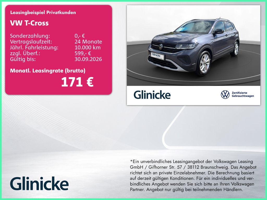 Volkswagen T-Cross 1.0 Life GOAL