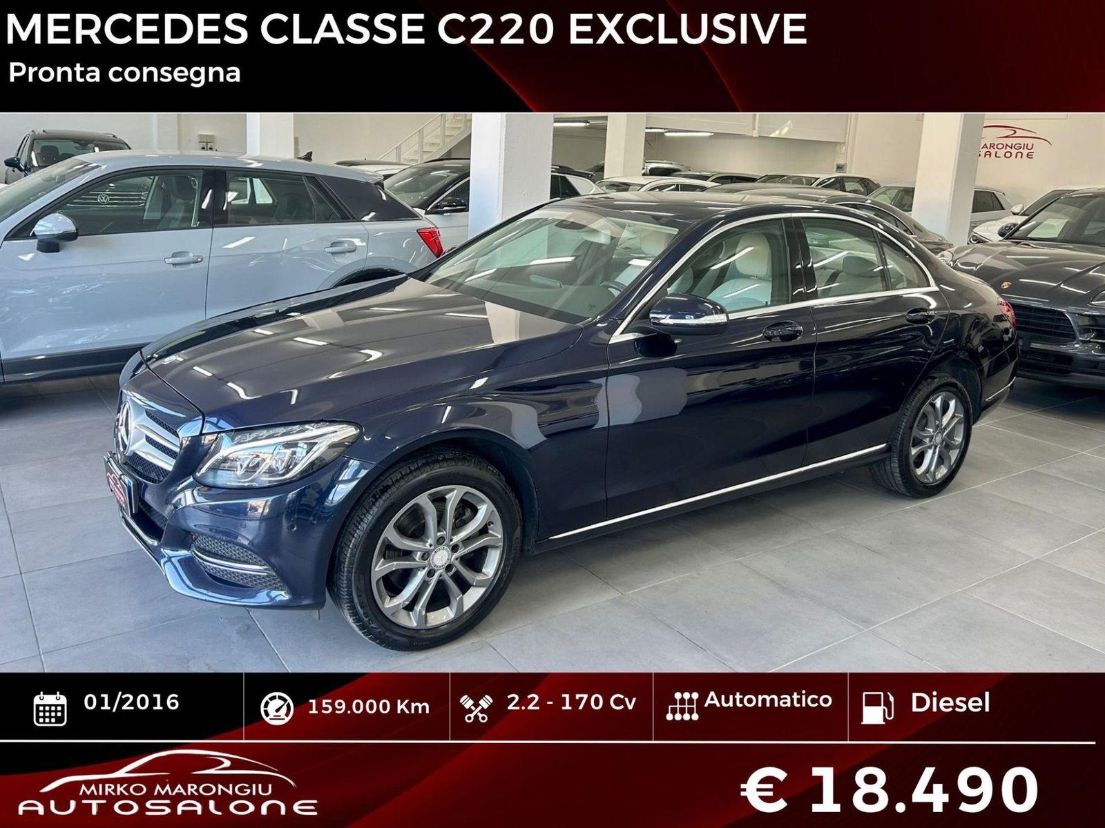 MERCEDES-BENZ Mercedes benz CLASSE C 220 d PROMO FINANZIABILE