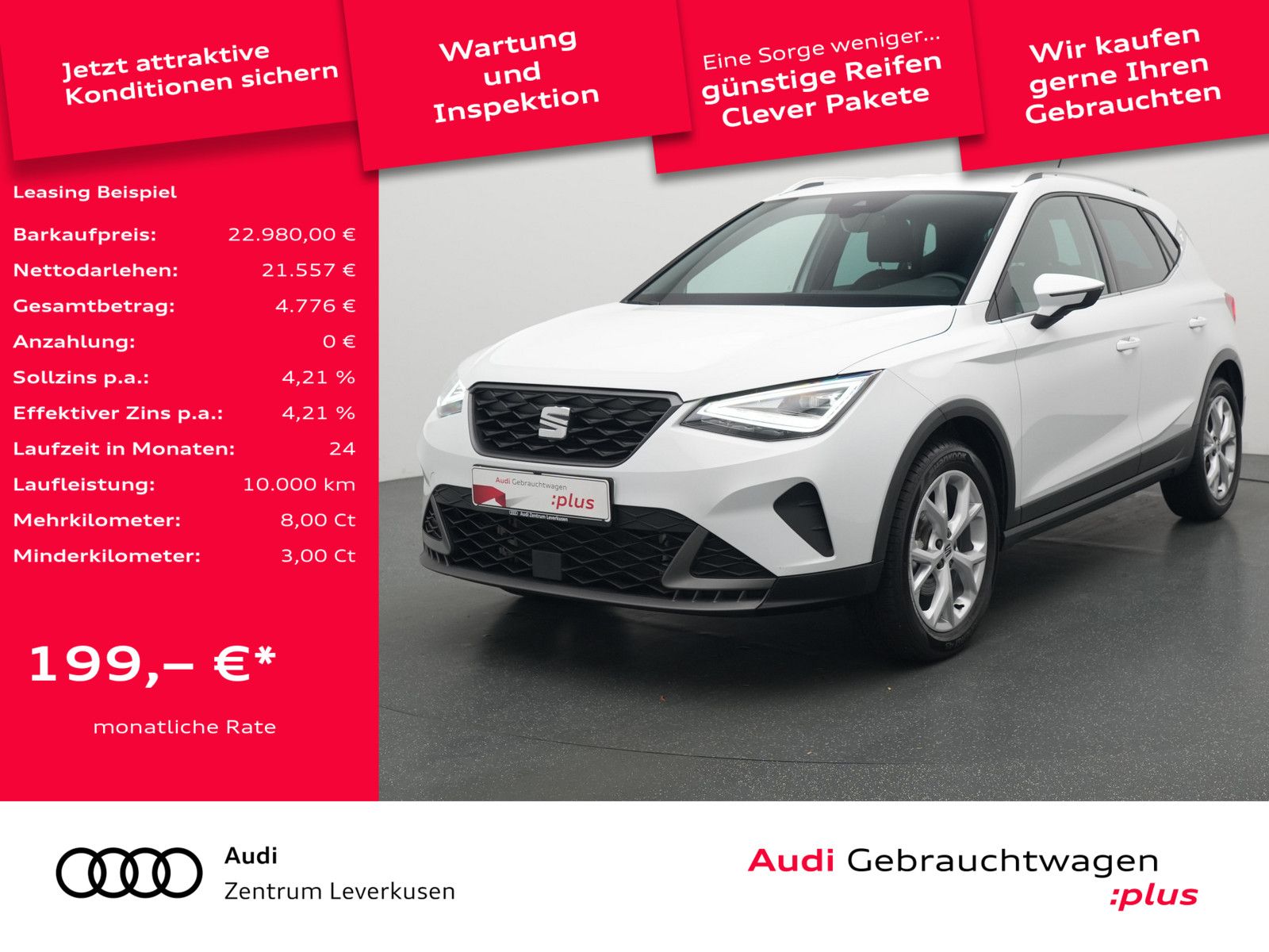 Seat Arona 1.0 TSI FR DSGG NAVI VIRT ACC LED SHZ PDC