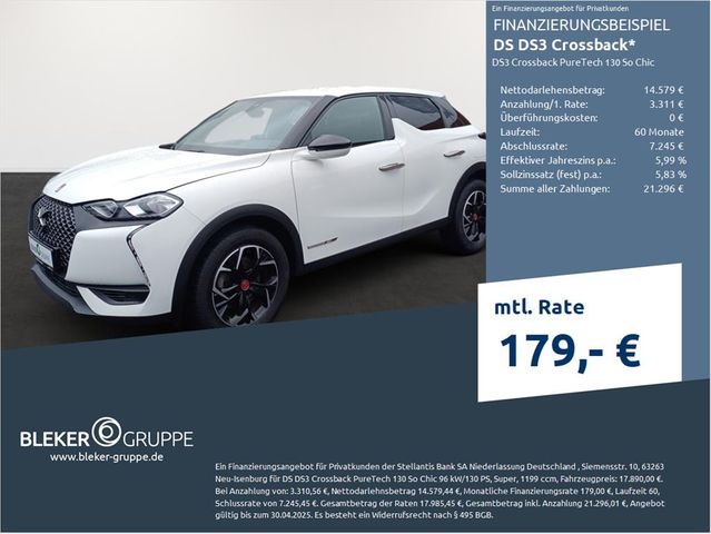 DS Automobiles DS3 Crossback PureTech 130 So Chic