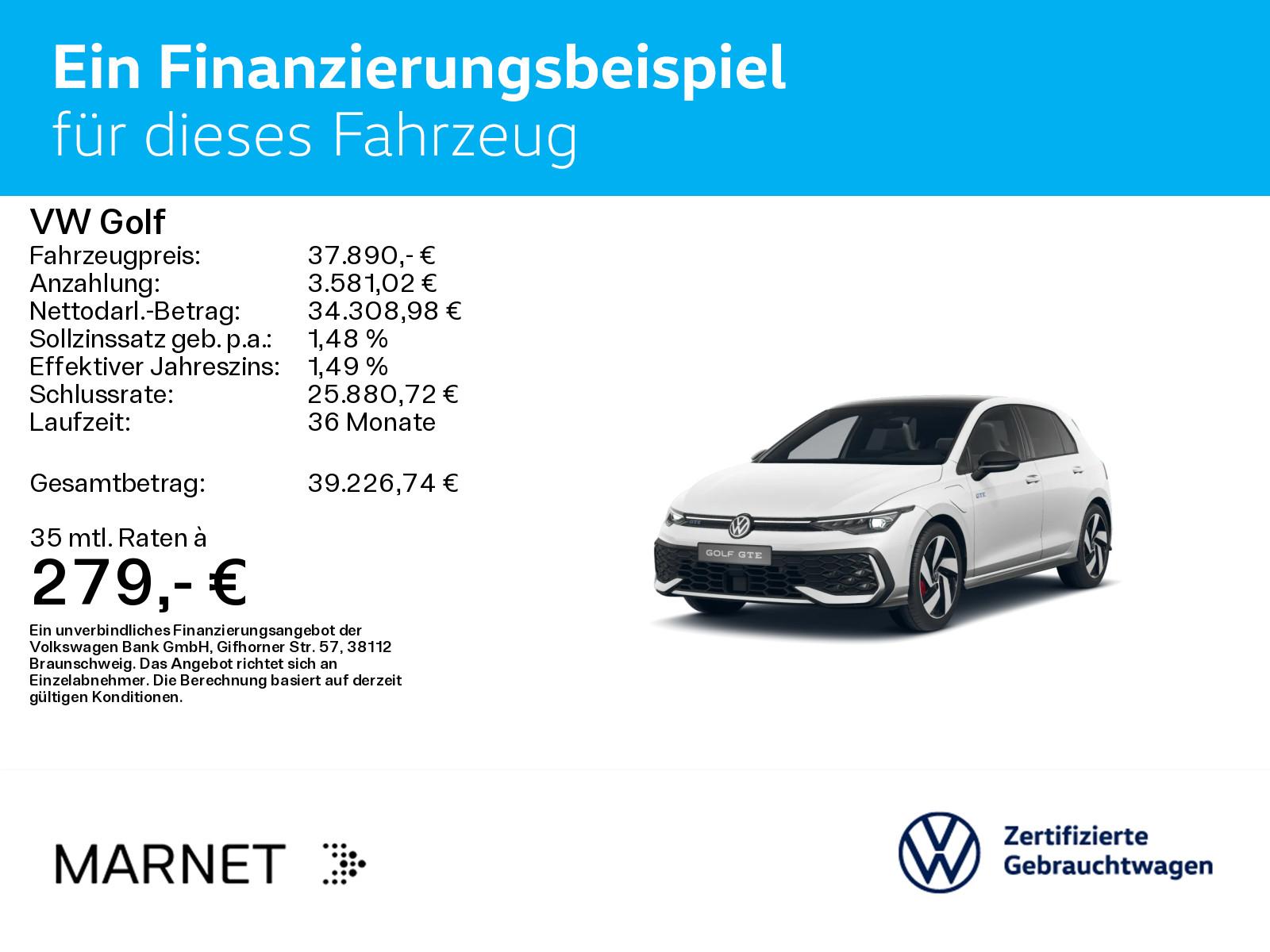 Volkswagen Golf VIII 1.5 TSI eHybrid GTE Black Style Navi*A, миниатюра 2