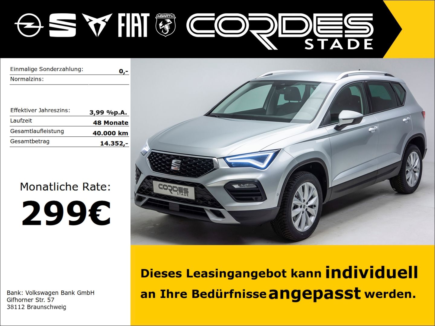 Seat Ateca Road Edition DSG Allwetter Kamera PDC 299 