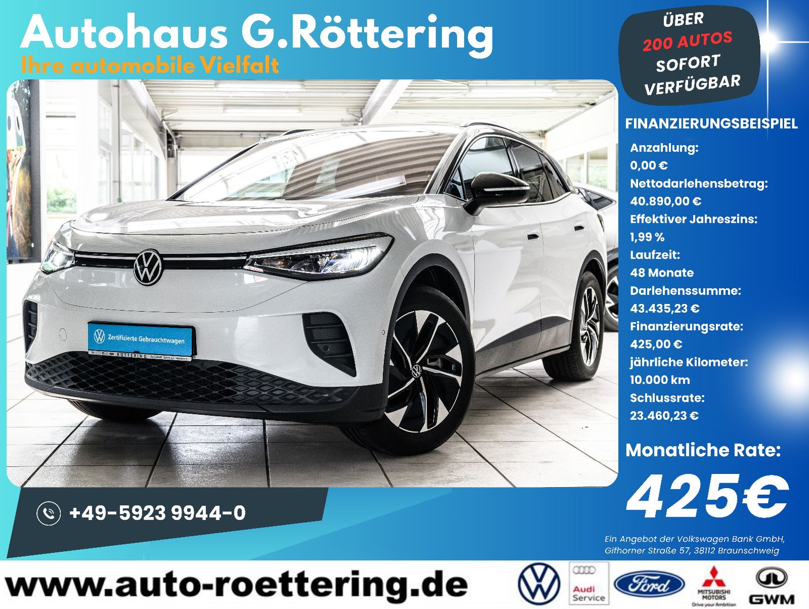 Fahrzeugabbildung Volkswagen ID.4 Pro Goal LED+KAMERA+E-HECK+WÄPU+EASY-OPEN