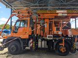 Unimog U400 ZWEIWEGE mit Teleskopbühne+Panthograph - Unimog Zweiwege