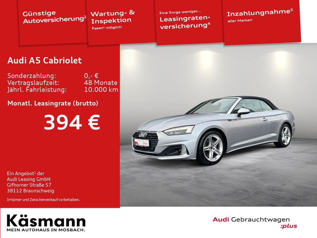 Audi A5 Cabriolet 35TDI advanced AHK MATRIX VIRTUAL