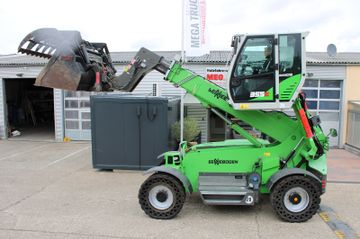 SENNEBOGEN 355 E-Vollgummireifen-Greifschaufel-Teleskop-TOP