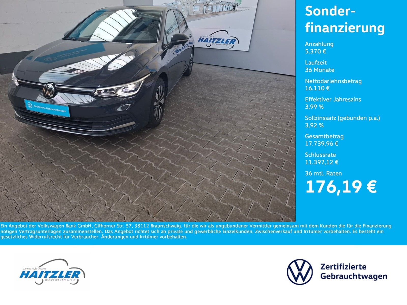 Fahrzeugabbildung Volkswagen Golf VIII Lim. Move 1,0 TSI +Kamera +Sitzheizung