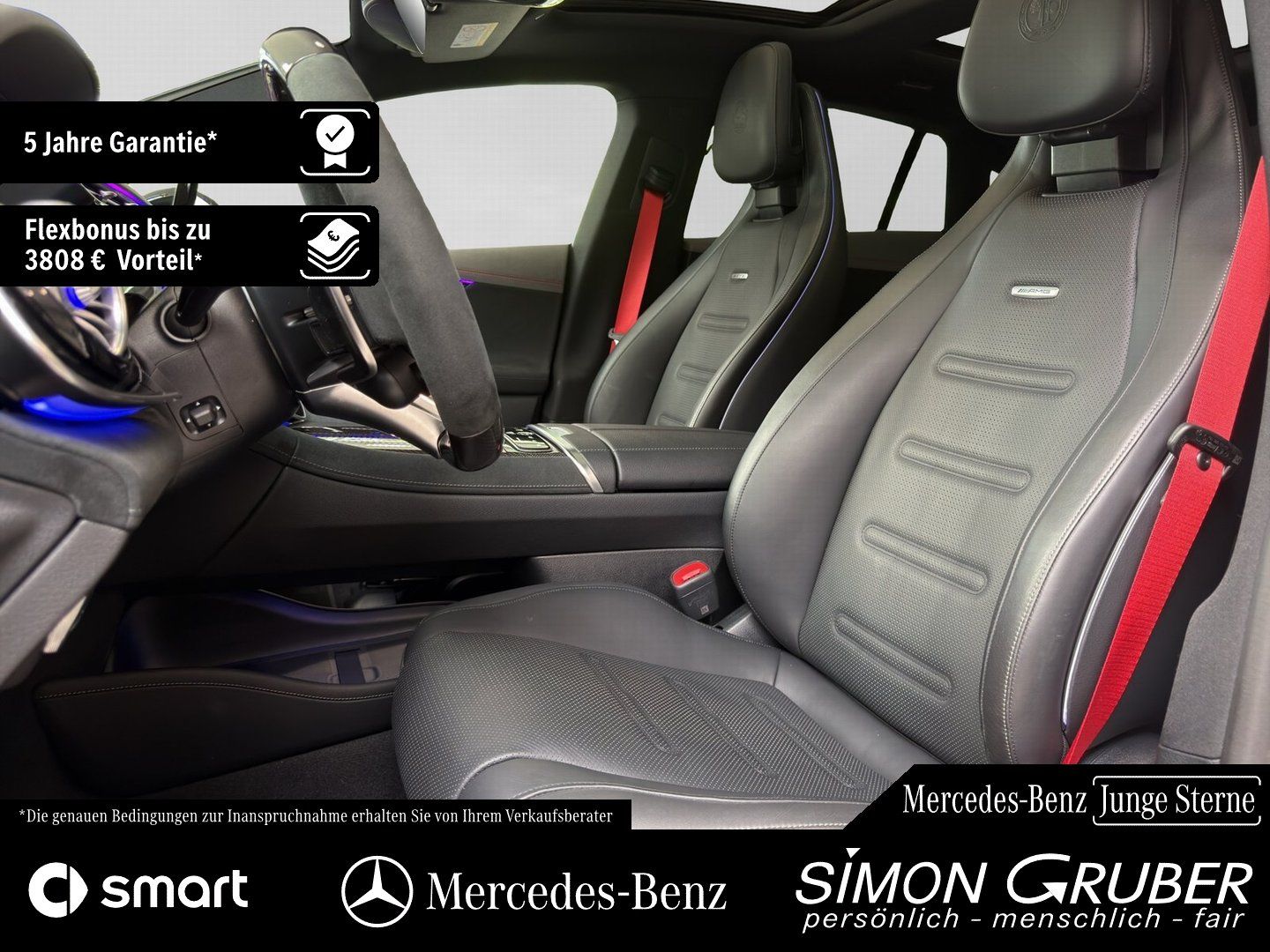 Fahrzeugabbildung Mercedes-Benz EQE 43 4M AMG Hyper Pano HUD Massage Md2025