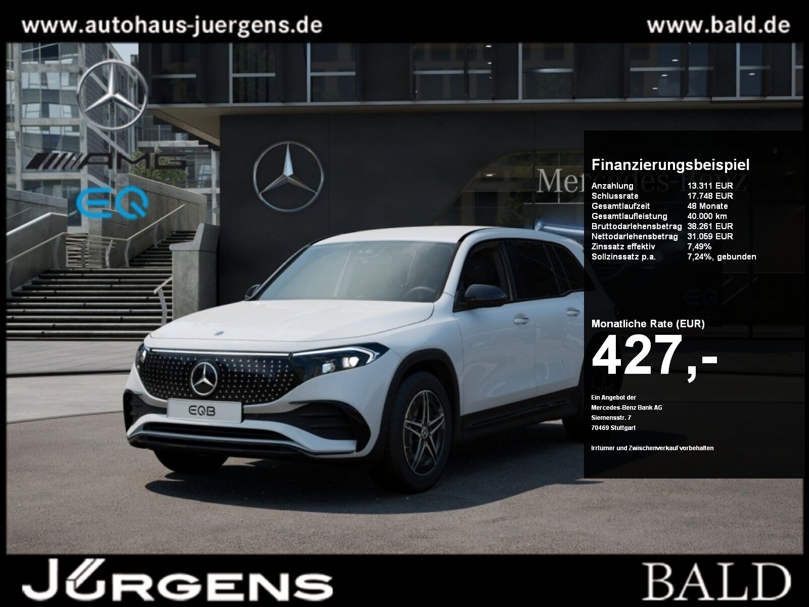 MERCEDES-BENZ EQB 250+ AMG-Sport+Distr+Night+Ambiente+ILS+AHK