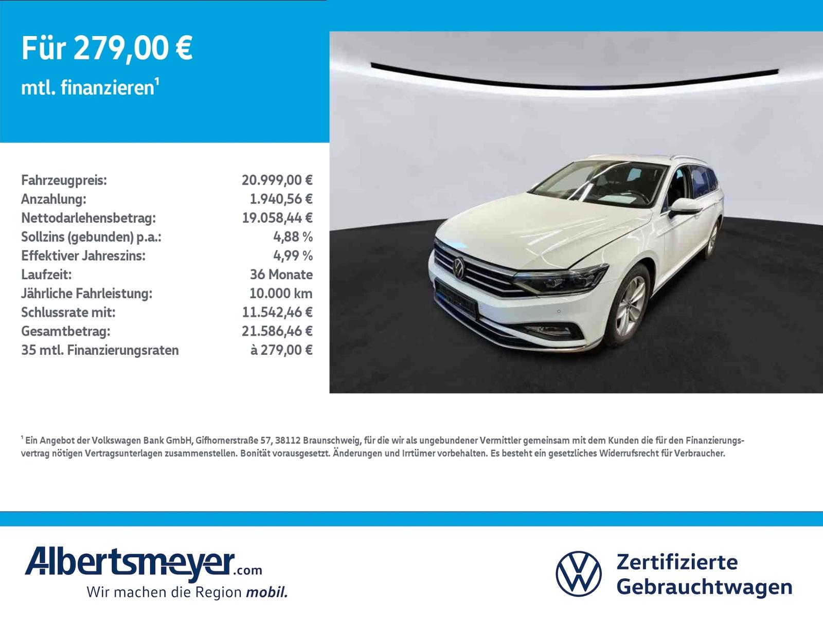 Volkswagen Passat Variant 1.5 TSI Elegance +MATRIX+APP