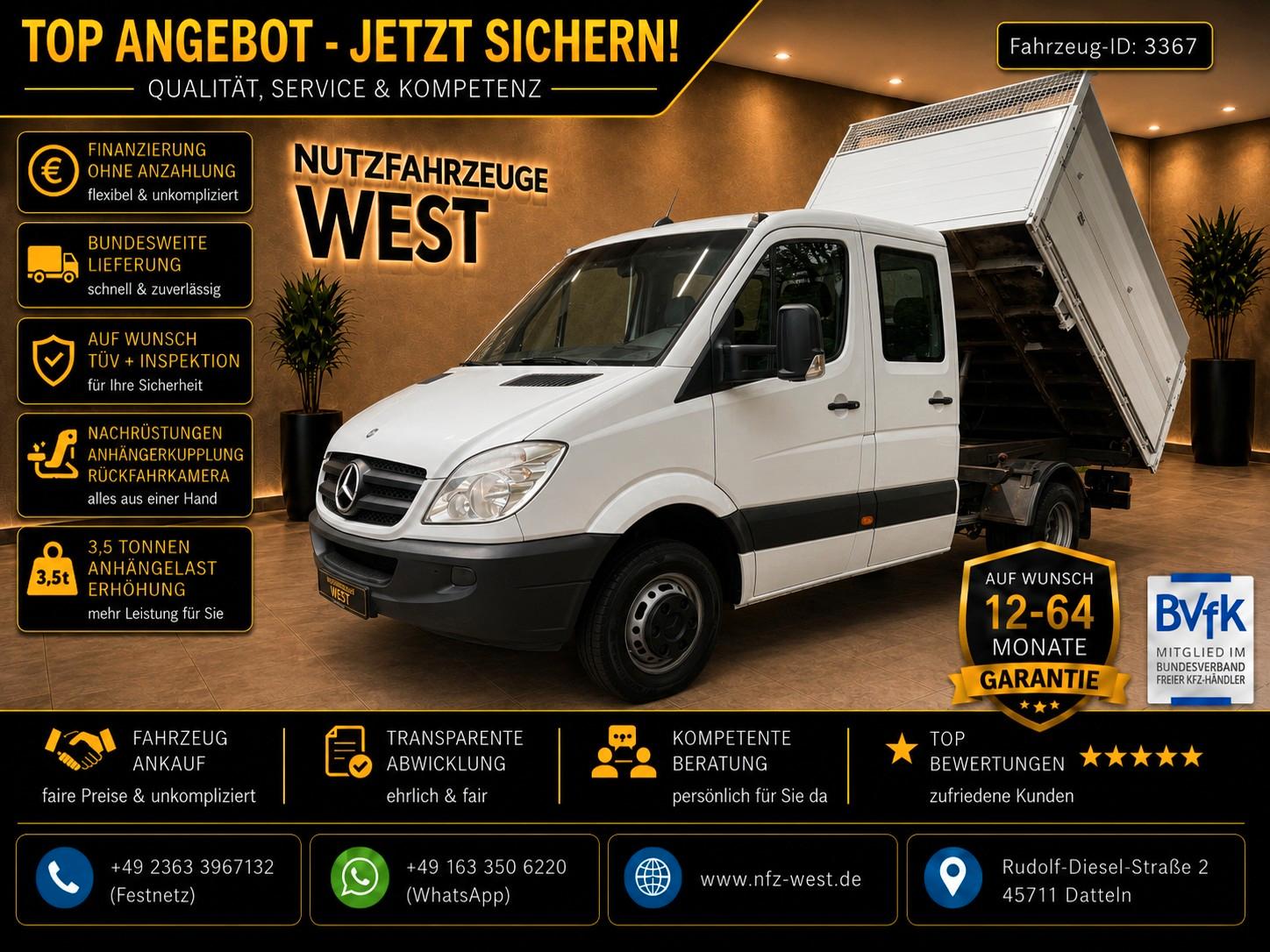 Mercedes-Benz Sprinter 513/516 DoKa*3-Seiten Kipper*1.Hand*