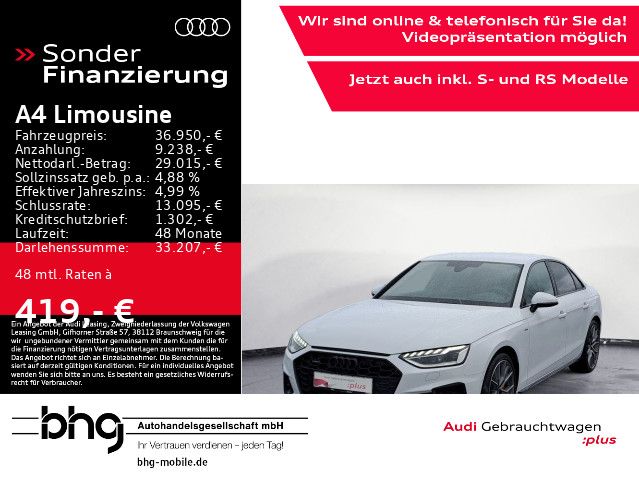 Audi A4 Limousine 40 TFSI quattro S-tronic S-Line B&O