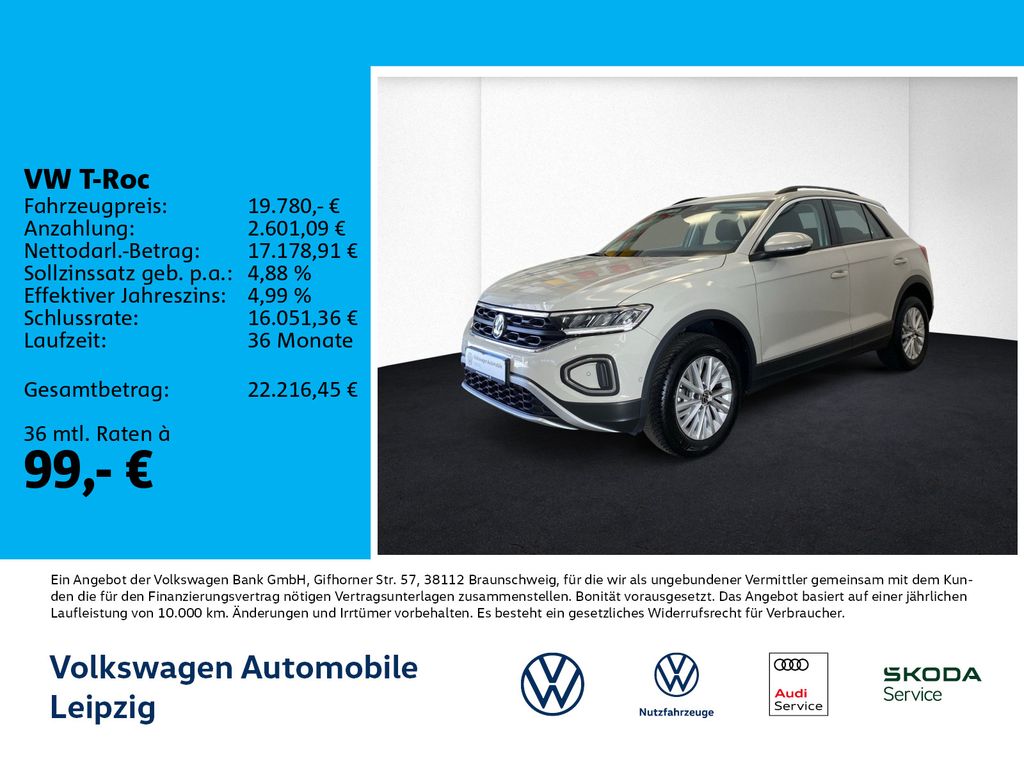 Volkswagen T-Roc 1.0 TSI Life *Navi*ACC*"Travel Assist"*PLA