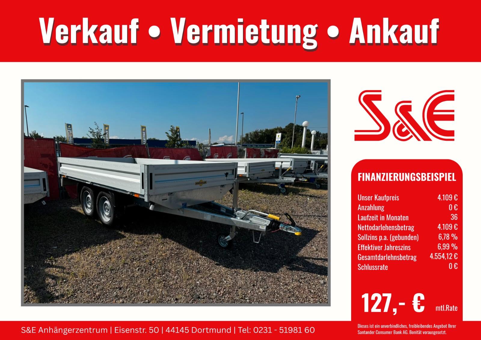 Humbaur Hochlader HT253118 Bordwände kpl. abnehmbar 2,5t